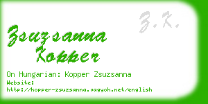 zsuzsanna kopper business card